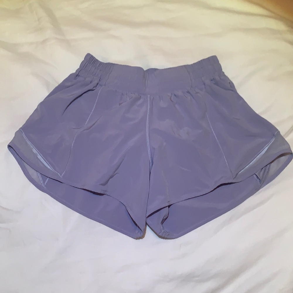 Lilac Lululemon shorts. Size 6.